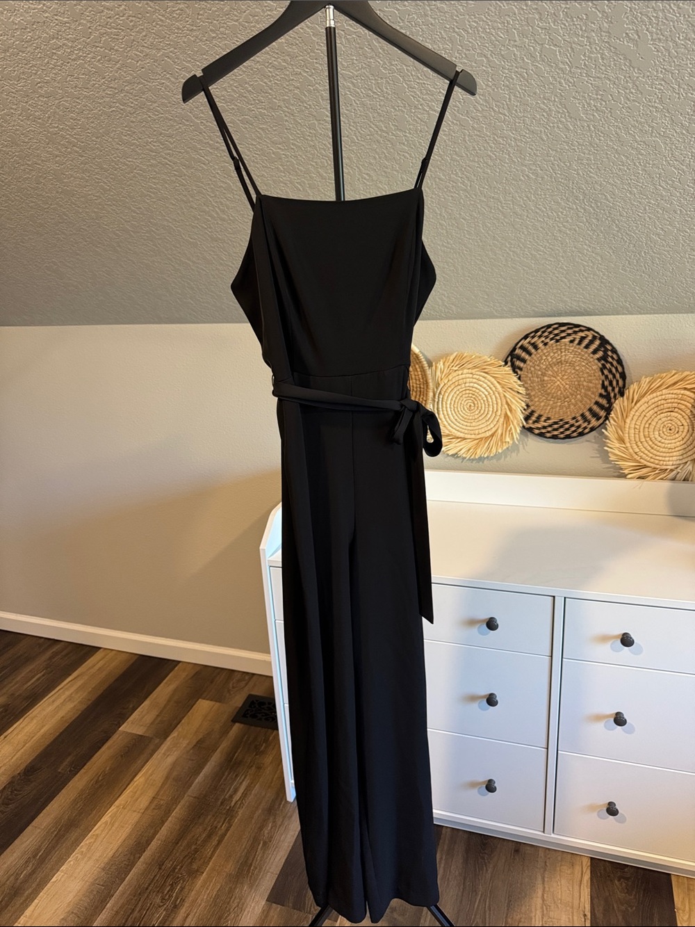 Nine West Black Sleeveless Wide-Leg Jumpsuit with Belt
